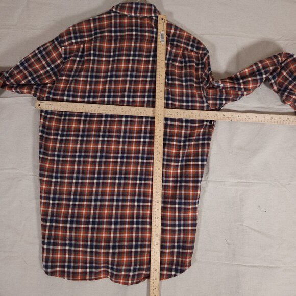 Stenstroms Flannel Button Shirt Mens XL Long Sleeve Plaid Fitted Body Soft - Picture 3 of 12